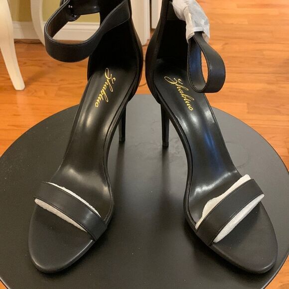 Zhabtuc Size 9 black open toe stiletto heels - Picture 1 of 9